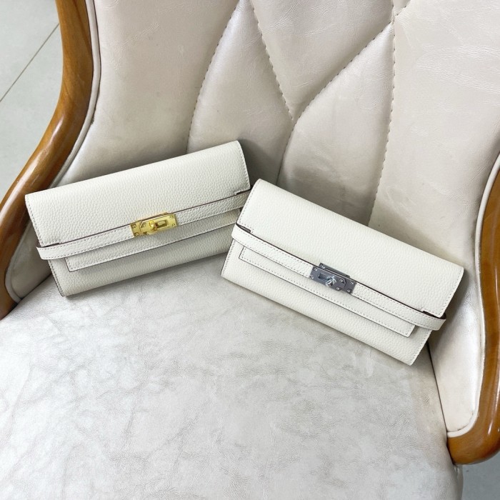 Hermes 20cm Kelly Bag Lychee Patters Wallet Designer Bags ID Card Bag 