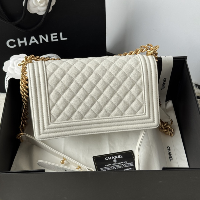 Chanel 25cm Caviar Leboy Classic Diamond Pattern Designer Luxury Handbags Purse Cossbody Designer Bags Top Quailty No Box