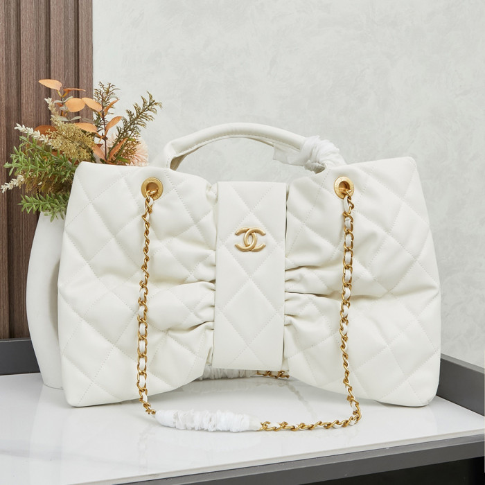 Chanel 40cm Classic Diamond Pattern Bowknot Designer Luxury Handbags Purse Designer Bags