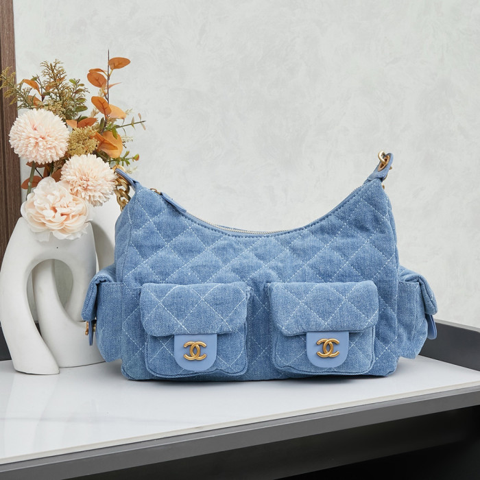 Chanel 30cm Classic Diamond Pattern Hobo Designer Luxury Handbags Purse Designer Bags 