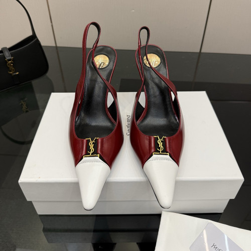 YSL Saint Laurent Designer Women Sandals 9cm Pointed High Heels Shoes Ladies Fashion Brand Luxury Dress Shoes Size 35 to 39