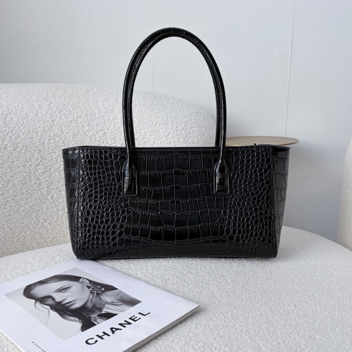 Chanel 35 47cm Crocodile Pattern Designer Luxury Handbags Purses Large Capacity Shopping Bags 