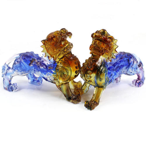 High Quality Crystal Personalized Ornaments Good Luck Dragon/Pixiu Figurine Glass Art Sculpture