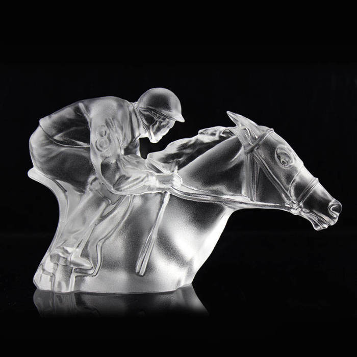 new crystal LIULI horse sculpture home decoration horsesy ornament Glass Art Sculpture