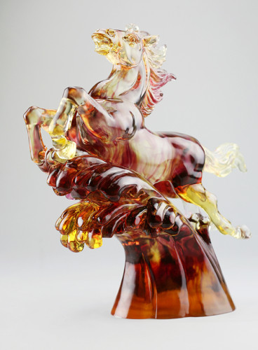 Glass Manufacturer Customizable Crystal Horse Figurine Modern Glass Decoration Glass Statue
