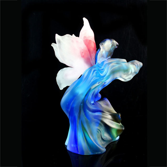 Folk Art Crafts Office Decoration Ornaments With Flower For Gifts