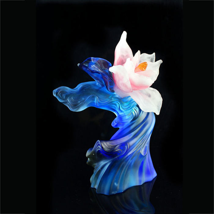 Folk Art Crafts Office Decoration Ornaments With Flower For Gifts