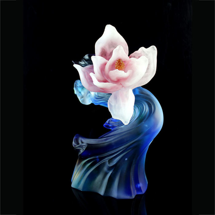 Folk Art Crafts Office Decoration Ornaments With Flower For Gifts