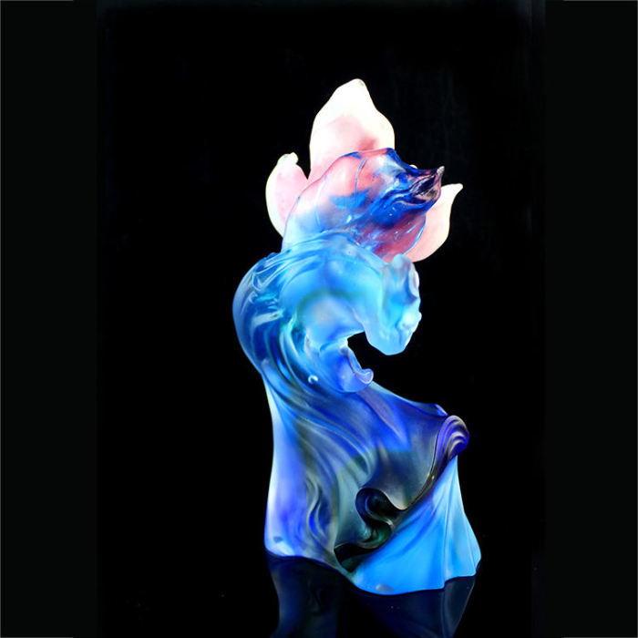 Folk Art Crafts Office Decoration Ornaments With Flower For Gifts