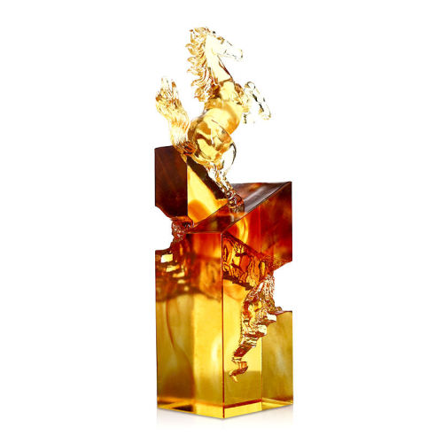 crystal liuli crafts horse decorative ornaments glass home decoration art
