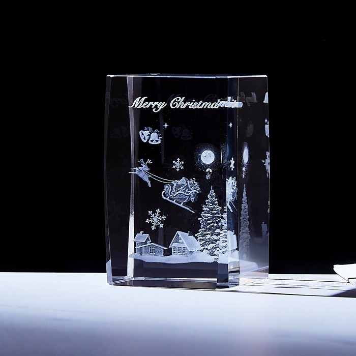 Wholesale Pujiang 3D laser engraving K9 crystal crafts wedding glass cubes design inside(10pcs)