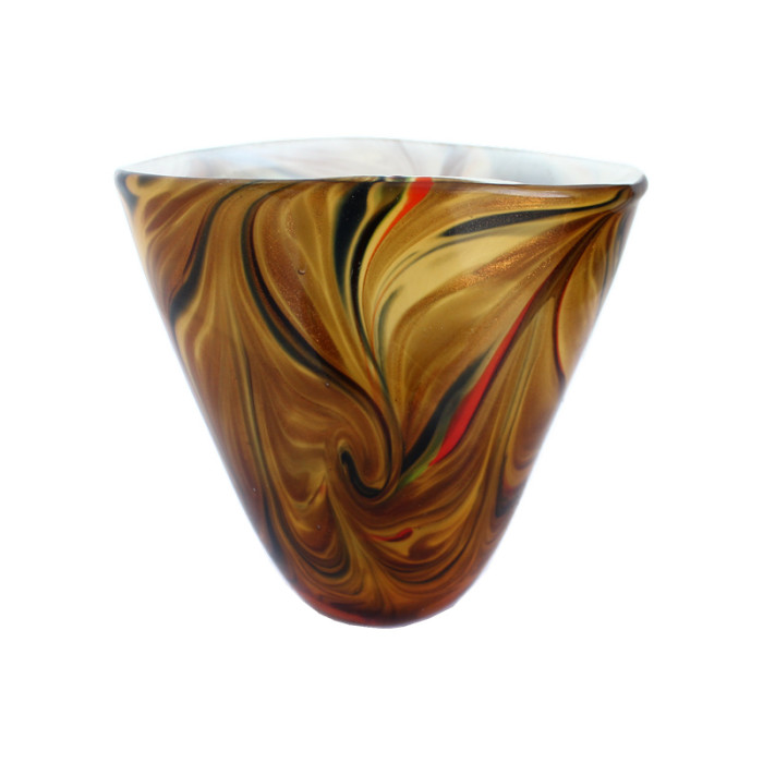 Hand blown elegant yellow glass vase for home decor(10 pcs)