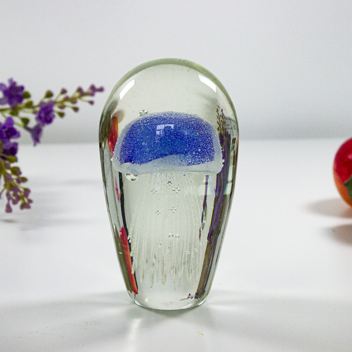 Murano Clear glass dome paperweights jellyfish inside(10 pcs)