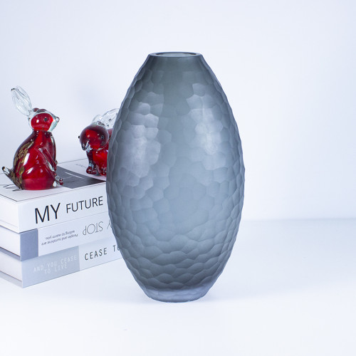 Living room home decoration mouth blown engraving Murano art glass vases(10 pcs)
