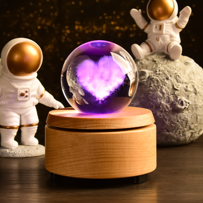Luxury design home decorative custom laser engraved K9 crystal lighting ball paperweight(10pcs)