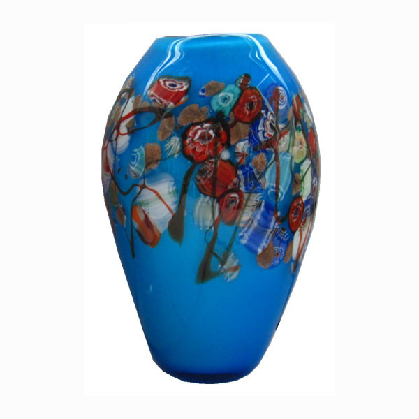 Colorful ellipsoid shape Murano glass vase(10 pcs)