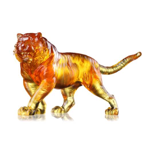 LIULI Crystal Tiger, Chinese Zodiac, Path of the Illuminated King