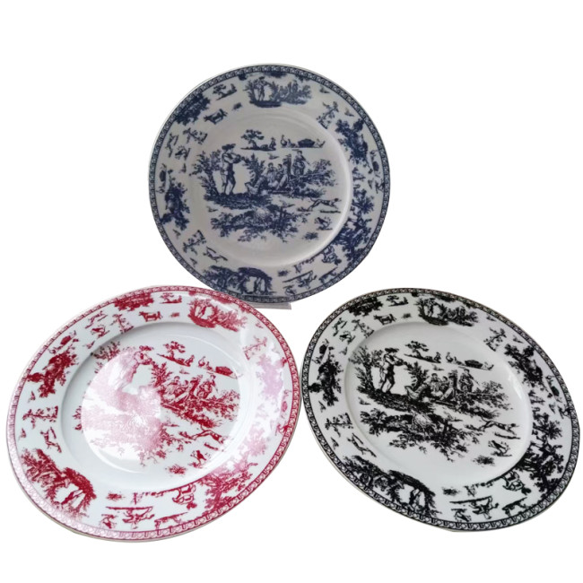 Porcelain Decals Baked 10.5 inch Plate for Home Welcome Customization of Design AB grade SGS FDA passed Quality