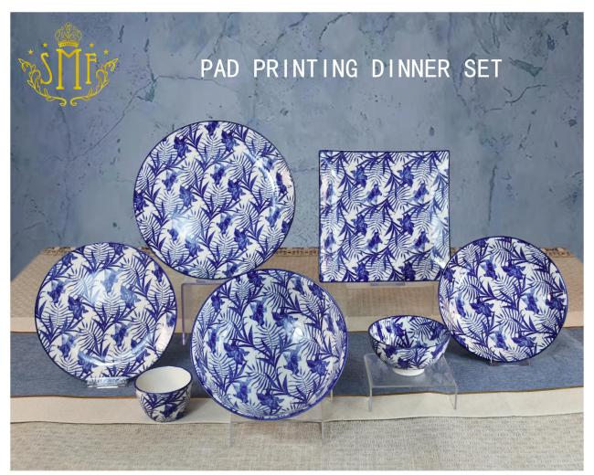 Eco Friendly Ceramic Dinner Set Table Service Restaurant Catering Food Dinnerware Set Lead free Bowls Cadium free Plate