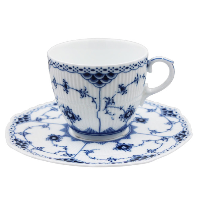 Retail Classic Qinghua Porcelain Blue-White Ceramic Espresso Cup 5 oz and Saucer Set Red and Blue Color for option with Customization Service Underglazed Decal Design Craft
