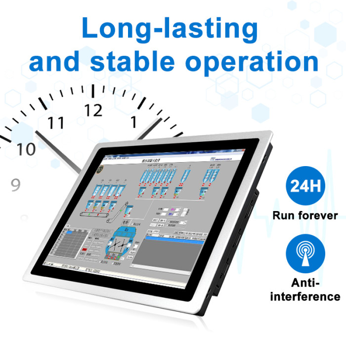 10.4 Inch industrial monitor, Waterproof front panel, Capacitive touch，Resolution 1024x768