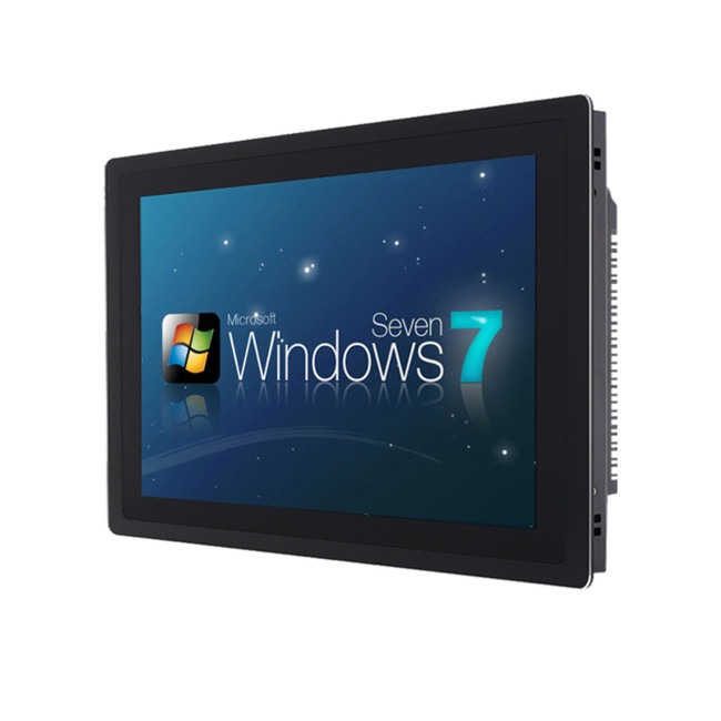 15.6 Inch fully enclosed industrial monitor, Front panel waterproof, Resistive/Capacitive touch, Resolution 1366x768