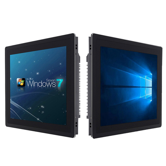19 Inch fully enclosed industrial monitor, Front panel waterproof, Resistive/Capacitive touch, Resolution 1280x1024