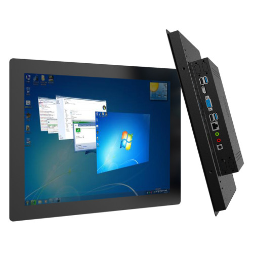 14 Inch buckle embedded industrial mini computer all-in-one pc with resistive touch screen panel pc for win10 Pro 1366x768