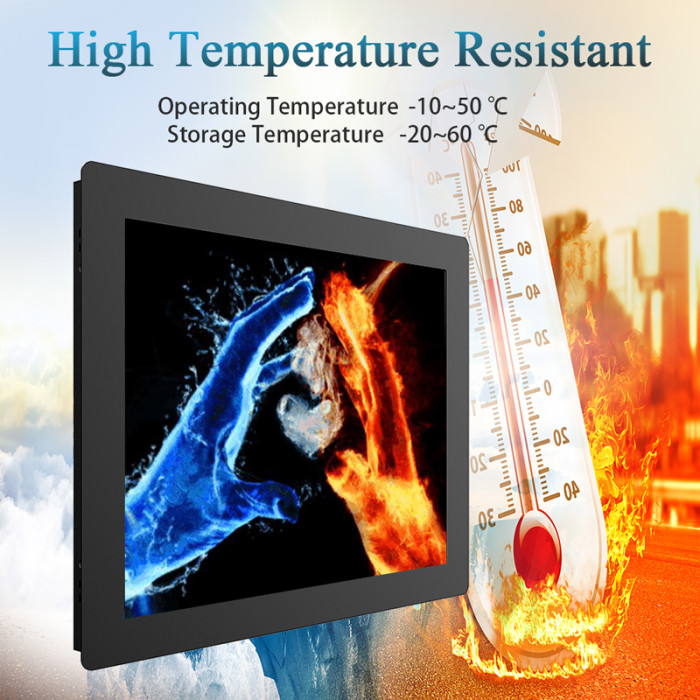 14 Inch buckle embedded industrial mini computer all-in-one pc with resistive touch screen panel pc for win10 Pro 1366x768