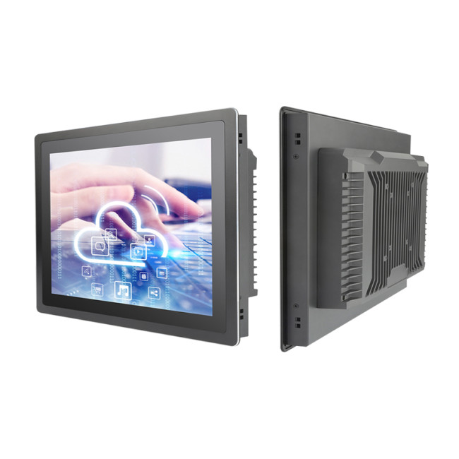 21.5 Inch fully enclosed industrial monitor, Front panel waterproof, Resistive/Capacitive touch, Resolution 1920x1080