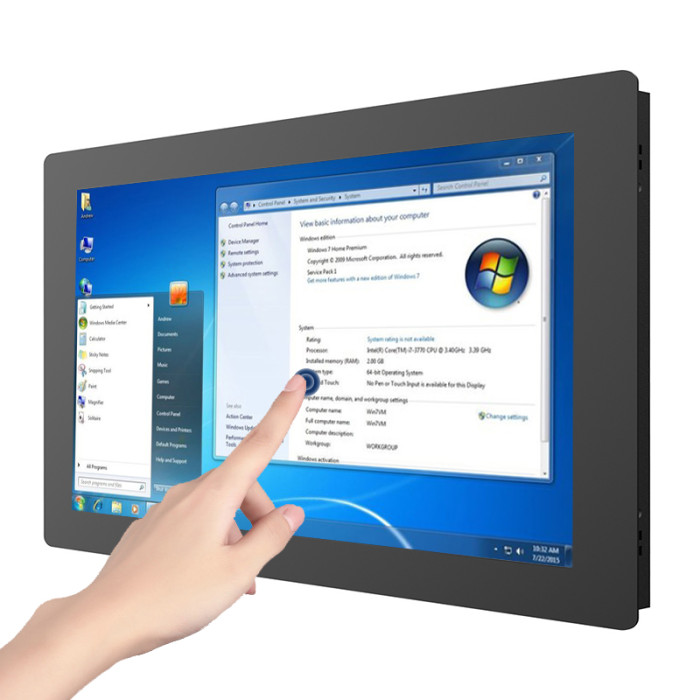 19 Inch industrial all-in-one pc panel resistive touch mini computer built in wireless WiFi for win10 Pro 1366x768