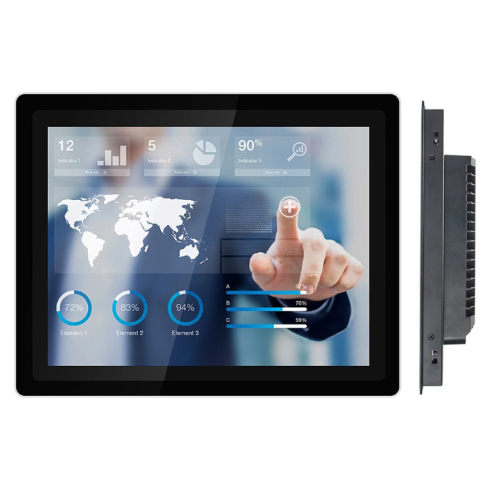 15.6 Inch industrial computer all in one pc resistive touch mini panel pc built in wireless WiFi RS232 com 1366x768