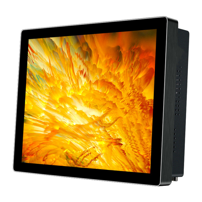 15 Inch ear-mounted industrial monitor, Capacitive touch, Waterproof front panel, Resolution: 1024*768