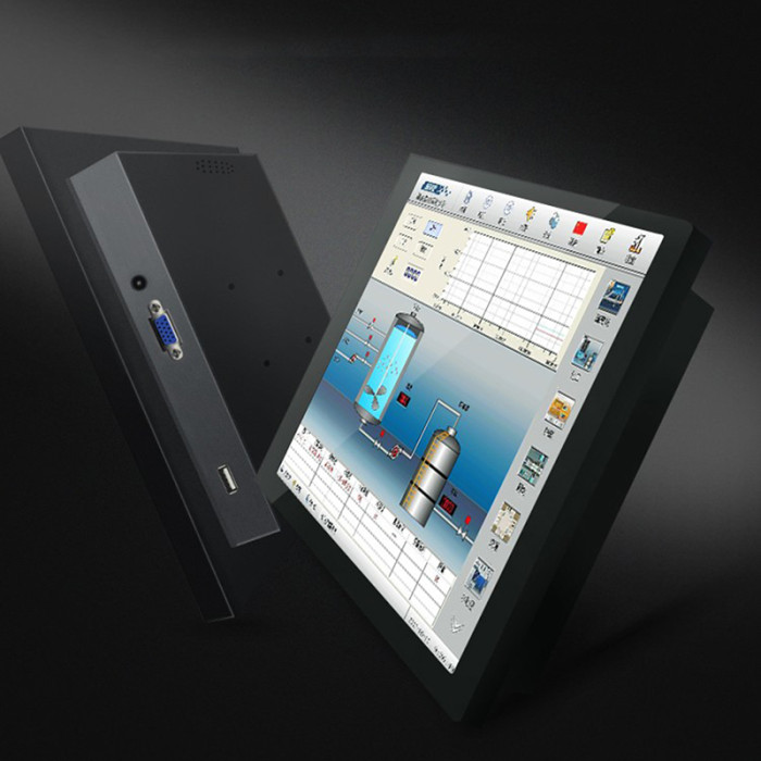 10.4 Inch ear-mounted industrial monitor, Capacitive touch, Waterproof front panel, Resolution: 1024*768