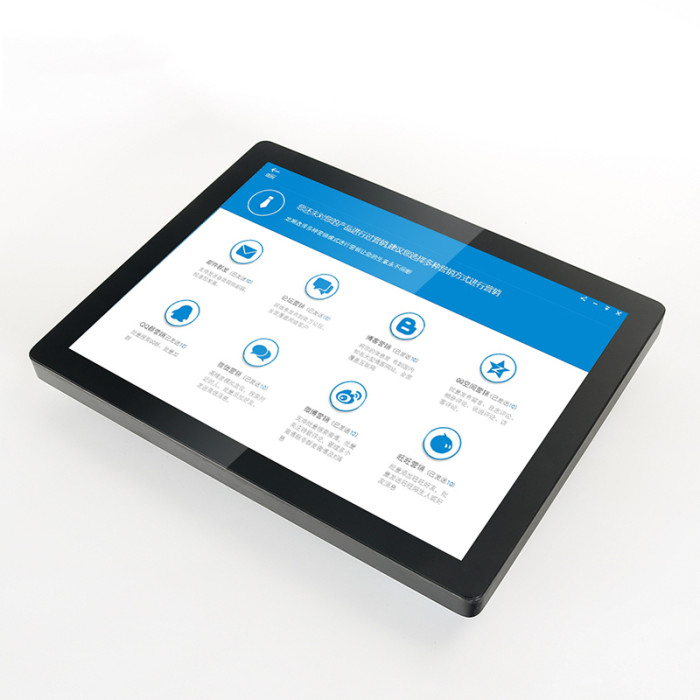 17 Inch ear-mounted industrial monitor, Capacitive touch, Waterproof front panel, Resolution: 1280*1024