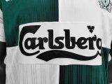 Retro 1995 Liverpool   Green and  White  soccer Jersey  Thai  Qaulity