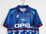 Retro 95/96  AC  Milan  Blue  soccer Jersey  Thai  Qaulity