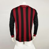 Retro 09/10  AC  Milan  Home  Long  soccer Jersey  Thai  Qaulity