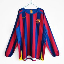 Retro 05/06  Barcelona  Home   Long  soccer Jersey  Thai  Qaulity