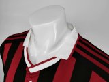 Retro 09/10  AC  Milan  Home  Long  soccer Jersey  Thai  Qaulity