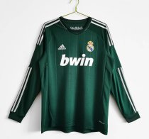 Retro 12/13 real madrid  Third Long Sleeve Soccer Jersey