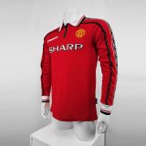Retro 98/99 Man United  Home  long sleeve  soccer Jersey  Thai  Qaulity