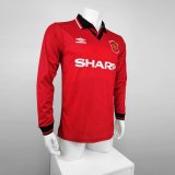 Retro 94/96   Man United  Home   long sleeve soccer Jersey  Thai  Qaulity