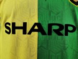 Retro 1992  Man United  Green and  Yellow   soccer Jersey  Thai  Qaulity
