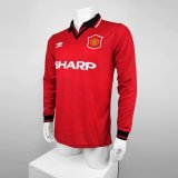 Retro 94/96   Man United  Home   long sleeve soccer Jersey  Thai  Qaulity