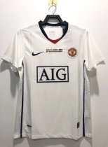 Retro 08/09 Man United  Away  The champions league game  White soccer Jersey  Thai  Qaulity