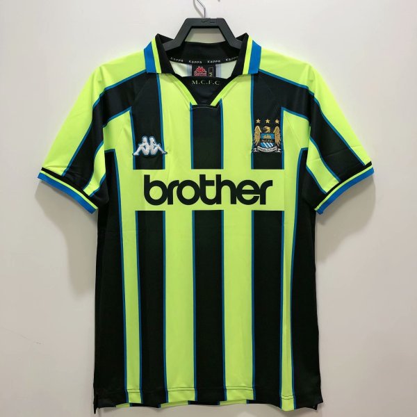 Retro 98/99  Man City  Away   soccer Jersey  Thai  Qaulity