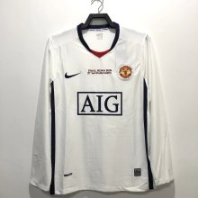 Retro 08/09 Man United  Away  The champions league game  long sleeve soccer Jersey  Thai  Qaulity