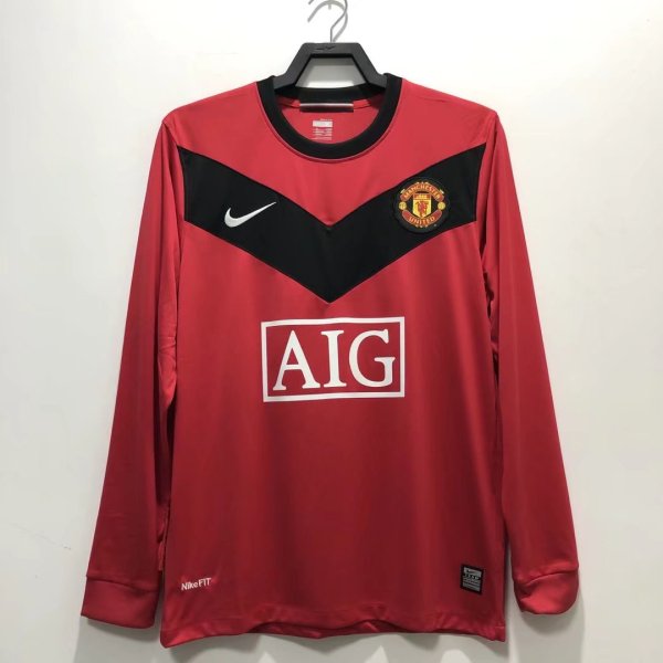 Retro 2010 Man United  Home  long sleeve soccer Jersey  Thai  Qaulity