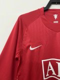 Retro 07/08 Man United  Home  The champions league game  long sleeve soccer Jersey  Thai  Qaulity